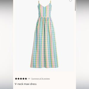 Pastel Gingham Maxi Dress - Spaghetti Strap